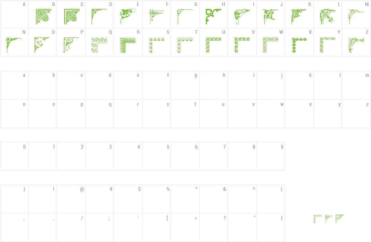 Font Vintage Decorative Corner_43 preview